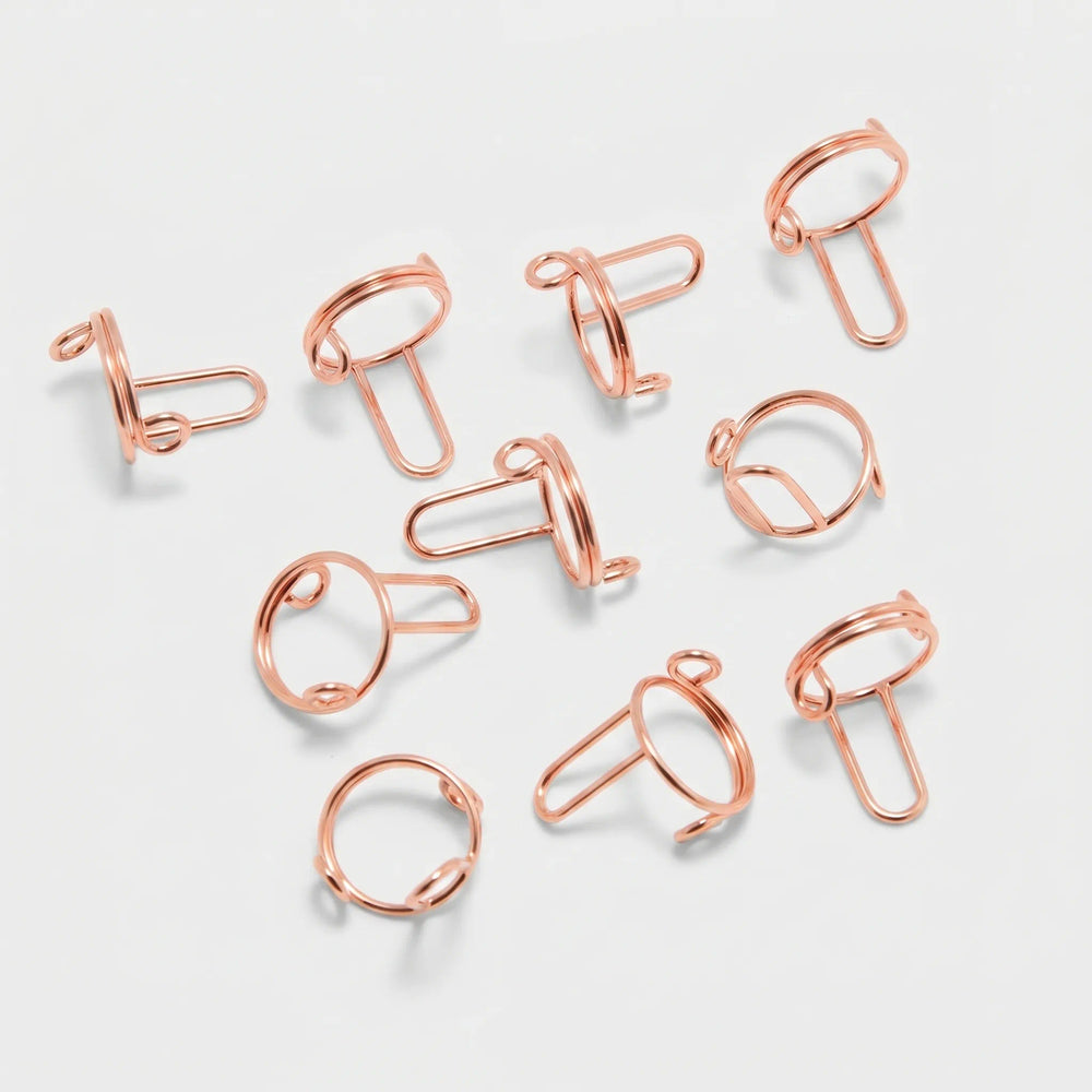 Anneaux à ongles ajustables — Lot de 10