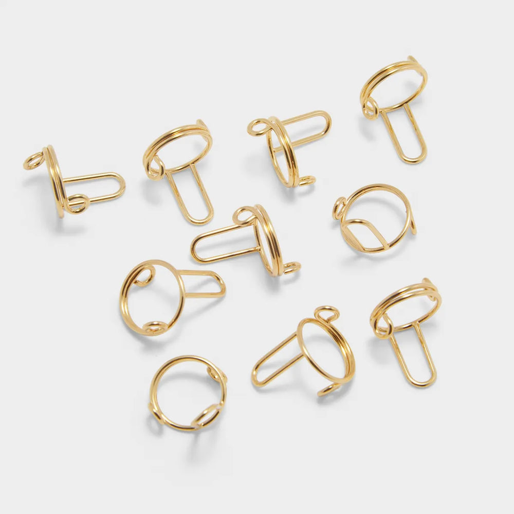 Anneaux à ongles ajustables — Lot de 10