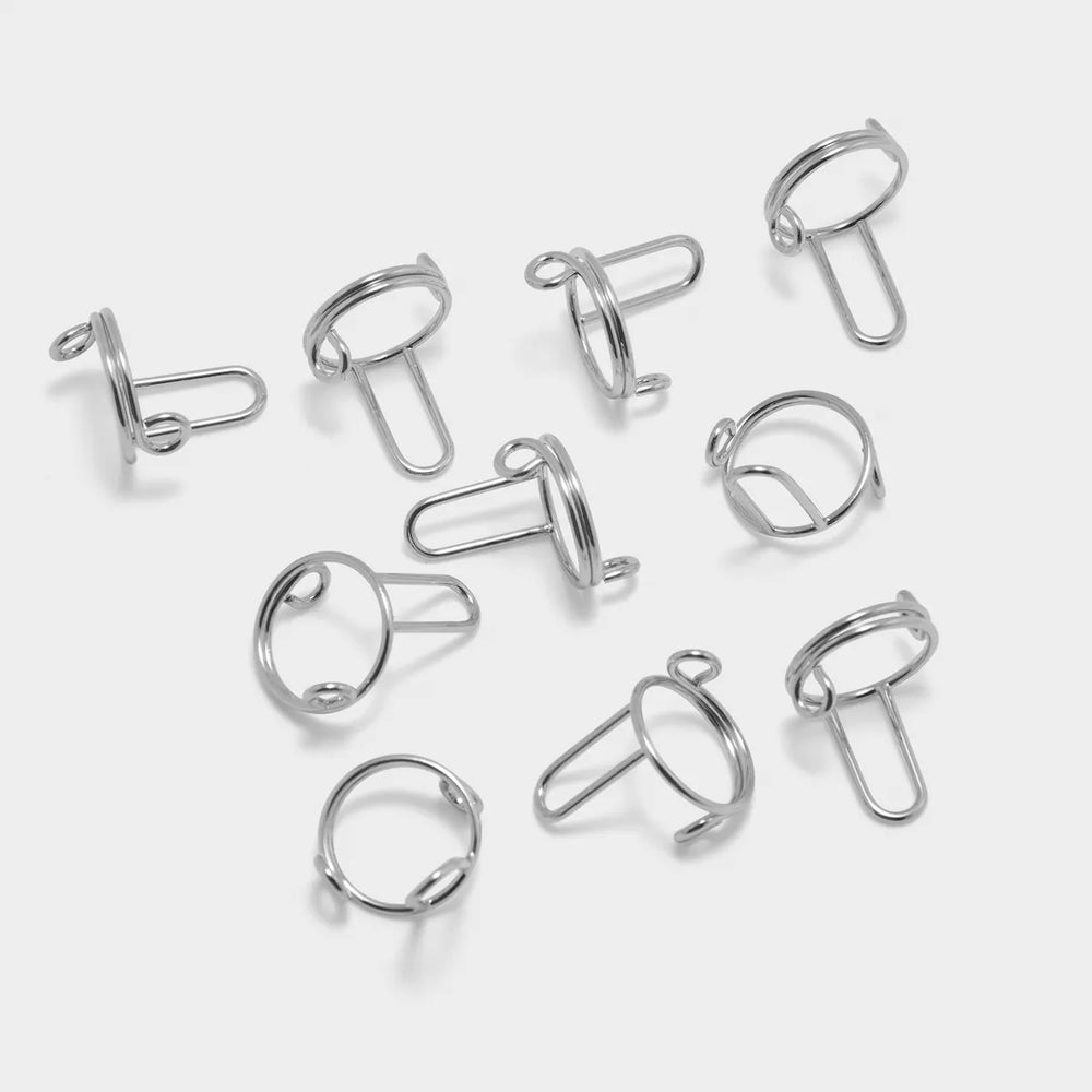 Anneaux à ongles ajustables — Lot de 10
